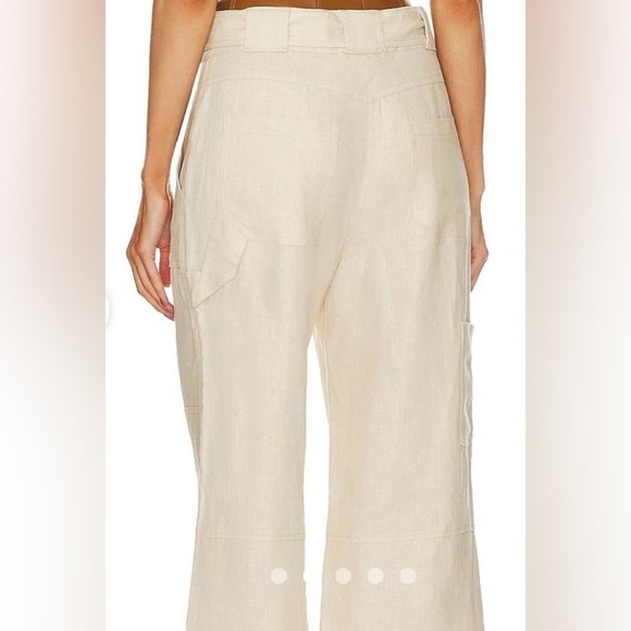 GRLFRND NWT SIZE M The
Linen Cargo Pant - Cream Wide-Leg Pants - Picture 3 of 6
